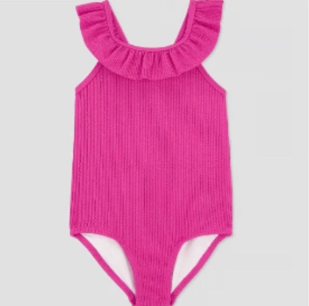 CARTER’S Pink One Piece Ruffle Swimsuit SIZE 2T